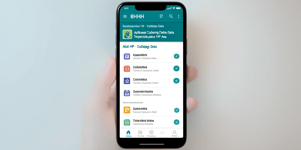 Tampilan antarmuka 8HHH untuk pencadangan data yang mudah.