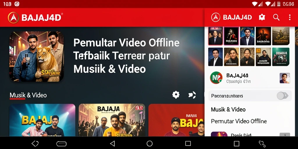Antarmuka pengguna BAJAJ4D yang sederhana dan fungsional untuk Pemutar Video Offline.