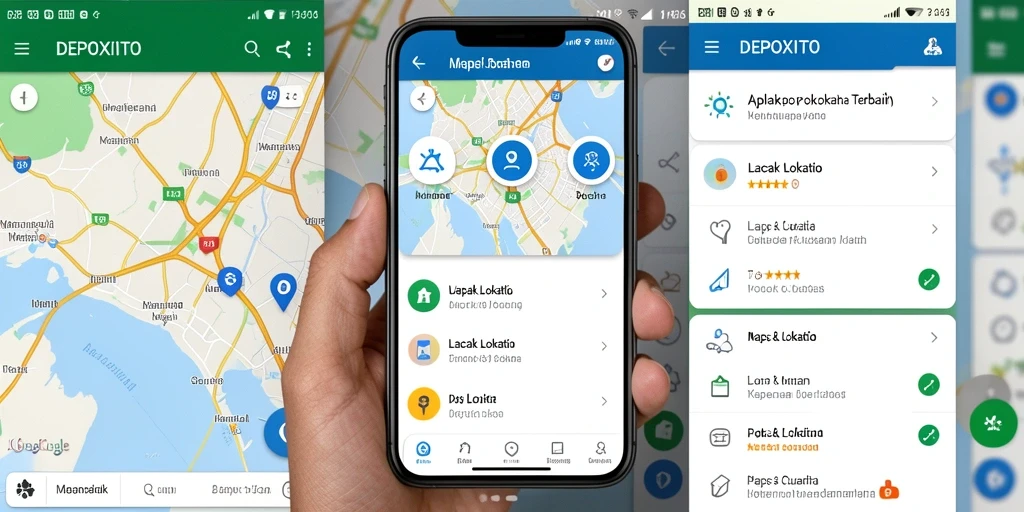 Tampilan antarmuka DEPOXITO yang intuitif dan informatif untuk pelacakan lokasi.