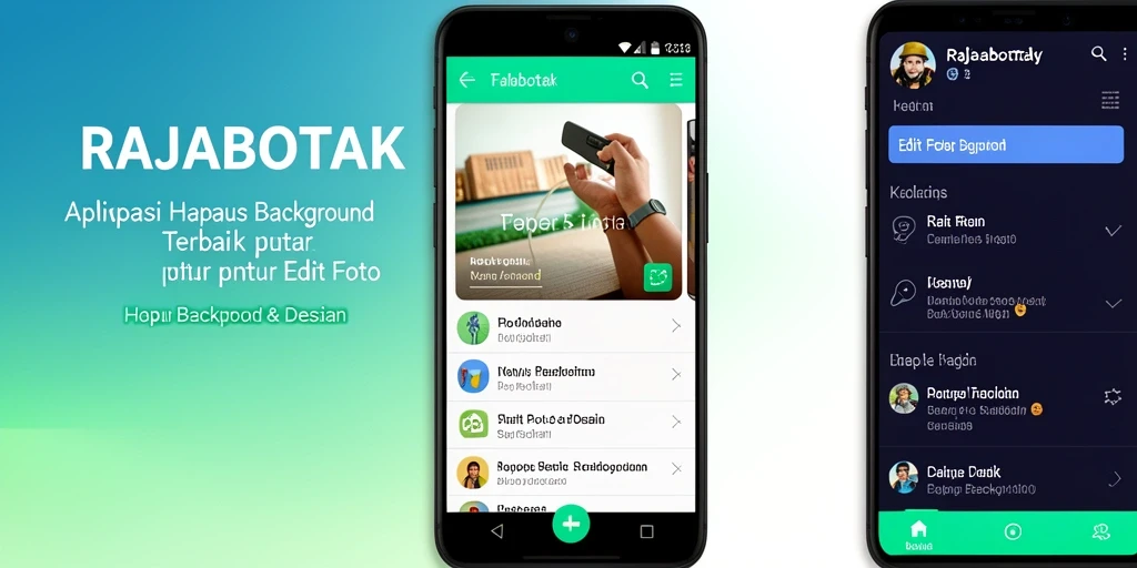 Tampilan antarmuka pengguna RAJABOTAK saat menghapus background.