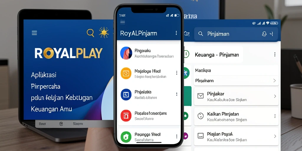 Antarmuka aplikasi ROYALPLAY yang intuitif untuk pengajuan pinjaman.