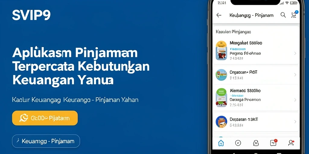 Tampilan antarmuka SVIP9 yang modern dan fungsional untuk pinjaman.